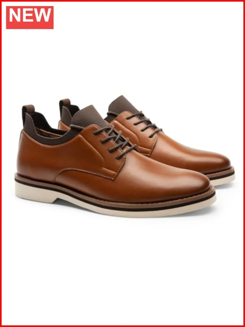 Men's Lace-Up Fashion Dress Shoes - Lightweight Cushioned Oxfords